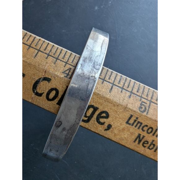 Vintage MEXICO 925 TC-318 Sterling Silver Bangle Bracelet Modern - Picture 4 of 5